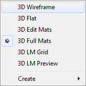The context menu of a 3D view.