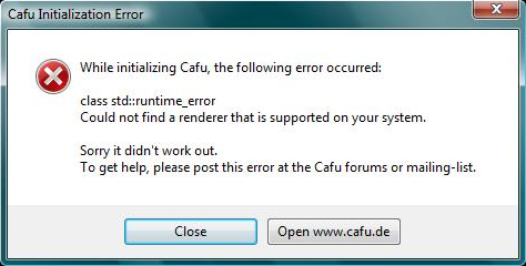 Cafu Initialization Error